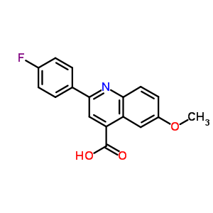 4-Quinolinecarboxylicacid, 2-(4-fluorophenyl)-6-methoxy-Structure,18060-41-8Structure 4-Quinolinecarboxylicacid, 2-(4-fluorophenyl)-6-methoxy- Structure,18060-41-8Structure