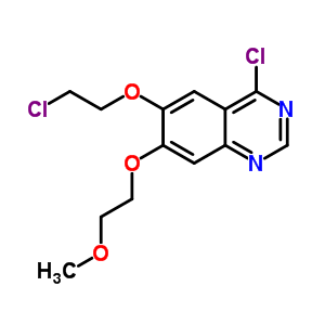 4-Chloro-6-(2-chloro-ethoxy)-7-(2-methoxy-ethoxy)-quinazolineStructure,183322-19-2Structure 4-Chloro-6-(2-chloro-ethoxy)-7-(2-methoxy-ethoxy)-quinazoline Structure,183322-19-2Structure