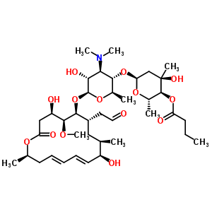 柱晶白霉素A5(白霉素A5、吉他霉素A5)結構式_18361-45-0結構式