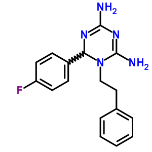 6-(4-Fluorophenyl)-1-phenethyl-6h-1,3,5-triazine-2,4-diamineStructure,1893-06-7Structure 6-(4-Fluorophenyl)-1-phenethyl-6h-1,3,5-triazine-2,4-diamine Structure,1893-06-7Structure