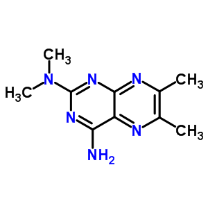 N,N,6,7-四甲基蝶啶-2,4-二胺結(jié)構(gòu)式_19152-96-6結(jié)構(gòu)式