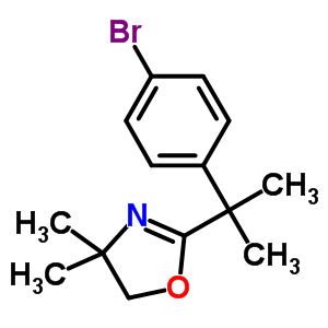 2-(2-(4-Bromophenyl)propan-2-yl)-4,5-dihydro-4,4-dimethyloxazoleStructure,192775-97-6Structure 2-(2-(4-Bromophenyl)propan-2-yl)-4,5-dihydro-4,4-dimethyloxazole Structure,192775-97-6Structure