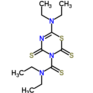 6-Diethylamino-n,n-diethyl-2,4-disulfanylidene-1,3,5-thiadiazine-3-carbothioamideStructure,19801-74-2Structure 6-Diethylamino-n,n-diethyl-2,4-disulfanylidene-1,3,5-thiadiazine-3-carbothioamide Structure,19801-74-2Structure