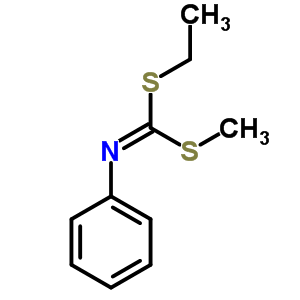 1-Ethylsulfanyl-1-methylsulfanyl-n-phenyl-methanimineStructure,20033-60-7Structure 1-Ethylsulfanyl-1-methylsulfanyl-n-phenyl-methanimine Structure,20033-60-7Structure
