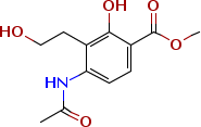 4-Acetamido-2-hydroxy-3-(2-hydroxyethyl)benzoateStructure,202664-85-5Structure 4-Acetamido-2-hydroxy-3-(2-hydroxyethyl)benzoate Structure,202664-85-5Structure