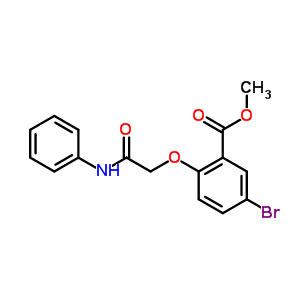 Methyl 5-bromo-2-(phenylcarbamoylmethoxy)benzoateStructure,20745-70-4Structure Methyl 5-bromo-2-(phenylcarbamoylmethoxy)benzoate Structure,20745-70-4Structure