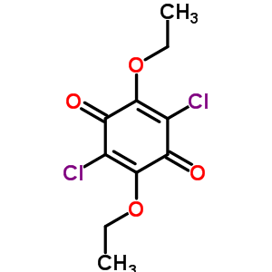 2,5-Cyclohexadiene-1,4-dione,2,5-dichloro-3,6-diethoxy-Structure,20764-96-9Structure 2,5-Cyclohexadiene-1,4-dione,2,5-dichloro-3,6-diethoxy- Structure,20764-96-9Structure