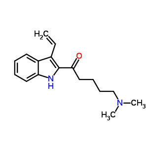 5-二甲基氨基-1-(3-乙烯-1H-吲哚-2-基)-1-戊酮結(jié)構(gòu)式_20876-63-5結(jié)構(gòu)式