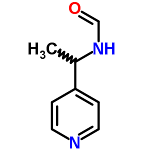 N-(1-吡啶-4-乙基)-甲酰胺結(jié)構(gòu)式_20877-38-7結(jié)構(gòu)式