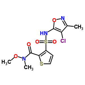 3-(N-(4-chloro-3-methylisoxazol-5-yl)sulfamoyl)-n-methoxy-n-methylthiophene-2-carboxamideStructure,210421-71-9Structure 3-(N-(4-chloro-3-methylisoxazol-5-yl)sulfamoyl)-n-methoxy-n-methylthiophene-2-carboxamide Structure,210421-71-9Structure
