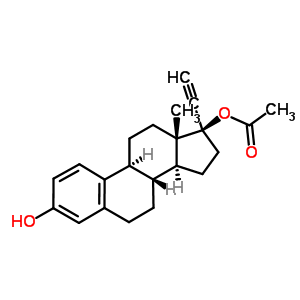 (17Beta)-17-ethynyl-3-hydroxyestra-1,3,5(10)-trien-17-yl acetateStructure,21221-29-4Structure (17Beta)-17-ethynyl-3-hydroxyestra-1,3,5(10)-trien-17-yl acetate Structure,21221-29-4Structure
