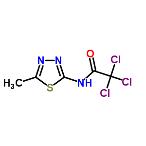 Acetamide,2,2,2-trichloro-n-(5-methyl-1,3,4-thiadiazol-2-yl)-Structure,21521-89-1Structure Acetamide,2,2,2-trichloro-n-(5-methyl-1,3,4-thiadiazol-2-yl)- Structure,21521-89-1Structure