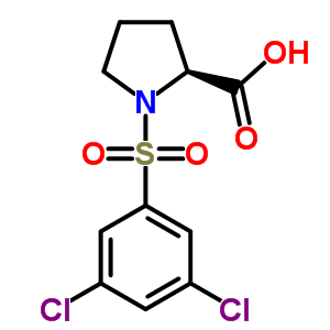 N-(3,5-二氯苯磺酰基)-l-脯氨酸結構式_217326-48-2結構式