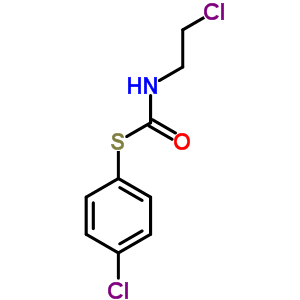 (8CI)-(2-氯乙基)硫代氨基甲酸 S-(p-氯苯基)酯結(jié)構(gòu)式_22039-90-3結(jié)構(gòu)式
