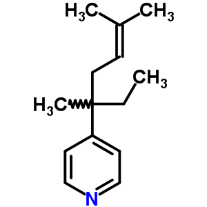 Pyridine,4-(1-ethyl-1,4-dimethyl-3-penten-1-yl)-Structure,22241-62-9Structure Pyridine,4-(1-ethyl-1,4-dimethyl-3-penten-1-yl)- Structure,22241-62-9Structure