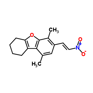 Dibenzofuran,1,2,3,4-tetrahydro-6,9-dimethyl-7-(2-nitroethenyl)-Structure,23018-22-6Structure Dibenzofuran,1,2,3,4-tetrahydro-6,9-dimethyl-7-(2-nitroethenyl)- Structure,23018-22-6Structure