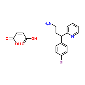 3-(4-Chlorophenyl)-3-(2-pyridinyl)-1-propanamine (2z)-2-butenedioate (1:1)Structure,23052-94-0Structure 3-(4-Chlorophenyl)-3-(2-pyridinyl)-1-propanamine (2z)-2-butenedioate (1:1) Structure,23052-94-0Structure