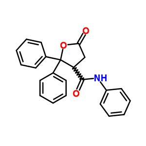 3-Furancarboxamide,tetrahydro-5-oxo-n,2,2-triphenyl-Structure,23105-22-8Structure 3-Furancarboxamide,tetrahydro-5-oxo-n,2,2-triphenyl- Structure,23105-22-8Structure