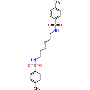 Benzenesulfonamide,n,n-(dithiodi-2,1-ethanediyl)bis[4-methyl-Structure,23516-74-7Structure Benzenesulfonamide,n,n-(dithiodi-2,1-ethanediyl)bis[4-methyl- Structure,23516-74-7Structure