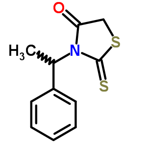 4-Thiazolidinone,3-(1-phenylethyl)-2-thioxo-Structure,23538-08-1Structure 4-Thiazolidinone,3-(1-phenylethyl)-2-thioxo- Structure,23538-08-1Structure