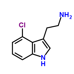 2-(4-氯-1H-吲哚-3-基)-乙胺結(jié)構(gòu)式_2447-16-7結(jié)構(gòu)式