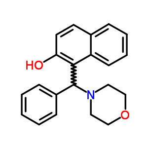 1-(4-嗎啉苯基甲基)-2-萘酚結(jié)構(gòu)式_24685-08-3結(jié)構(gòu)式