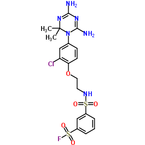 3-[[[2-[2-氯-4-(4,6-二氨基-2,2-二甲基-1,3,5-噻嗪-1(2H)-基)苯氧基]乙基]氨基]磺?；鵠-苯磺?；Y(jié)構(gòu)式_24892-25-9結(jié)構(gòu)式