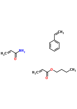 2-Propenoic acid, butyl ester, polymer with ethenylbenzene and 2-propenamideStructure,25037-33-6Structure 2-Propenoic acid, butyl ester, polymer with ethenylbenzene and 2-propenamide Structure,25037-33-6Structure