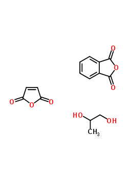 1,3-異苯并呋喃二酮與 2,5-呋喃二酮和 1,2-丙烷二醇的聚合物結(jié)構(gòu)式_25037-66-5結(jié)構(gòu)式