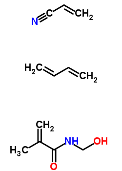 N-(hydroxymethyl)-2-methyl-2-propenamide polymer with 1,3-butadiene and 2-propenenitrileStructure,25135-82-4Structure N-(hydroxymethyl)-2-methyl-2-propenamide polymer with 1,3-butadiene and 2-propenenitrile Structure,25135-82-4Structure