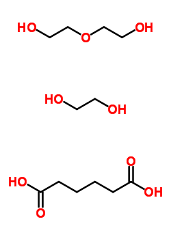 Adipic acid, polymer with ethylene glycol and diethylene glycolStructure,25214-18-0Structure Adipic acid, polymer with ethylene glycol and diethylene glycol Structure,25214-18-0Structure