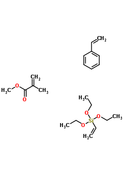 Ethenylbenzene, polymer with ethenyltriethoxysilane and methyl 2-methylpropenoateStructure,25214-28-2Structure Ethenylbenzene, polymer with ethenyltriethoxysilane and methyl 2-methylpropenoate Structure,25214-28-2Structure