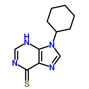 6H-purine-6-thione,9-cyclohexyl-1,9-dihydro-Structure,2538-32-1Structure 6H-purine-6-thione,9-cyclohexyl-1,9-dihydro- Structure,2538-32-1Structure