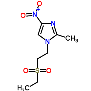 Tinidazole related compound b (20 mg) (1-(2-ethyl-sulfonylethyl)-2-methyl-4-nitroimidazole)Structure,25459-12-5Structure Tinidazole related compound b (20 mg) (1-(2-ethyl-sulfonylethyl)-2-methyl-4-nitroimidazole) Structure,25459-12-5Structure