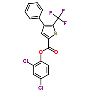2,4-Dichlorophenyl4-phenyl-5-(trifluoromethyl)thiophene-2-carboxylateStructure,256348-21-7Structure 2,4-Dichlorophenyl4-phenyl-5-(trifluoromethyl)thiophene-2-carboxylate Structure,256348-21-7Structure