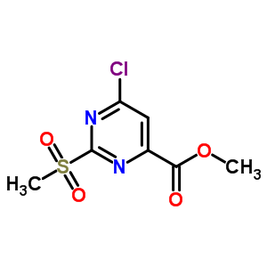 4-Pyrimidinecarboxylicacid, 6-chloro-2-(methylsulfonyl)-, methyl esterStructure,25742-28-3Structure 4-Pyrimidinecarboxylicacid, 6-chloro-2-(methylsulfonyl)-, methyl ester Structure,25742-28-3Structure