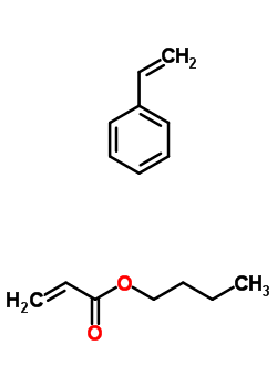 2-Propenoic acid, butyl ester, polymer with ethenylbenzeneStructure,25767-47-9Structure 2-Propenoic acid, butyl ester, polymer with ethenylbenzene Structure,25767-47-9Structure