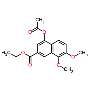 Ethyl 4-acetyloxy-7,8-dimethoxynaphthalene-2-carboxylateStructure,26129-62-4Structure Ethyl 4-acetyloxy-7,8-dimethoxynaphthalene-2-carboxylate Structure,26129-62-4Structure