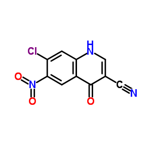 7-Chloro-1,4-dihydro-6-nitro-4-oxo-3-quinolinecarbonitrileStructure,263149-39-9Structure 7-Chloro-1,4-dihydro-6-nitro-4-oxo-3-quinolinecarbonitrile Structure,263149-39-9Structure
