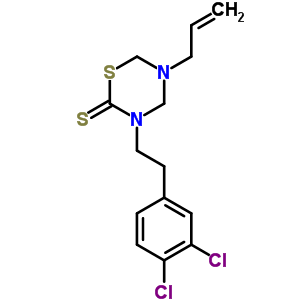 3-[2-(3,4-二氯苯基)乙基]四氫-5-(2-丙烯-1-基)-2H-1,3,5-噻二嗪-2-硫酮結(jié)構(gòu)式_26324-20-9結(jié)構(gòu)式