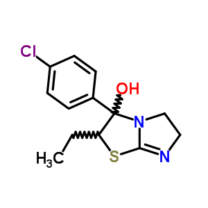 3-(4-氯苯基)-2-乙基-2,3,5,6-四氫-咪唑并[2,1-b]噻唑-3-醇結(jié)構(gòu)式_26847-34-7結(jié)構(gòu)式