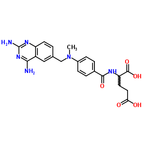 n-[4-[[(2,4-二氨基-6-喹唑啉)甲基]甲基氨基]苯甲?；鵠-L-谷氨酸結構式_27244-49-1結構式