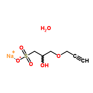 Sodium 2-hydroxy-3-(prop-2-ynyloxy)propane-1-sulfonate hydrateStructure,272769-92-3Structure Sodium 2-hydroxy-3-(prop-2-ynyloxy)propane-1-sulfonate hydrate Structure,272769-92-3Structure