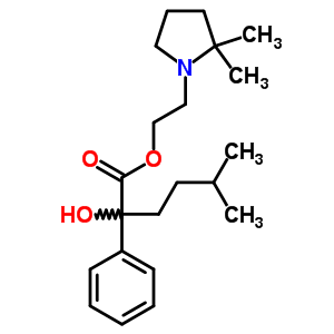 Benzeneacetic acid, a-hydroxy-a-(3-methylbutyl)-,2-(2,2-dimethyl-1-pyrrolidinyl)ethyl ester, hydrochloride (1:1)Structure,2771-36-0Structure Benzeneacetic acid, a-hydroxy-a-(3-methylbutyl)-,2-(2,2-dimethyl-1-pyrrolidinyl)ethyl ester, hydrochloride (1:1) Structure,2771-36-0Structure