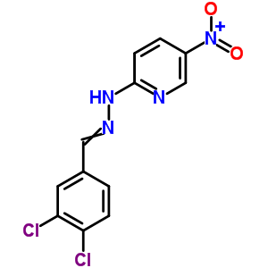 Benzaldehyde,3,4-dichloro-, 2-(5-nitro-2-pyridinyl)hydrazoneStructure,28058-15-3Structure Benzaldehyde,3,4-dichloro-, 2-(5-nitro-2-pyridinyl)hydrazone Structure,28058-15-3Structure