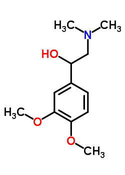 1-(3,4-Dimethoxy-phenyl)-2-dimethylamino-ethanolStructure,2970-95-8Structure 1-(3,4-Dimethoxy-phenyl)-2-dimethylamino-ethanol Structure,2970-95-8Structure