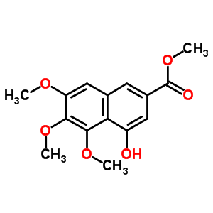 4-Hydroxy-5,6,7-trimethoxy-2-naphthalenecarboxylic acid methyl esterStructure,2982-17-4Structure 4-Hydroxy-5,6,7-trimethoxy-2-naphthalenecarboxylic acid methyl ester Structure,2982-17-4Structure