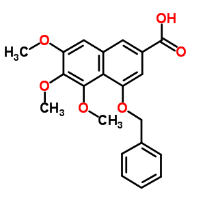 5,6,7-Trimethoxy-4-(phenylmethoxy)-2-naphthalenecarboxylic acidStructure,2982-19-6Structure 5,6,7-Trimethoxy-4-(phenylmethoxy)-2-naphthalenecarboxylic acid Structure,2982-19-6Structure