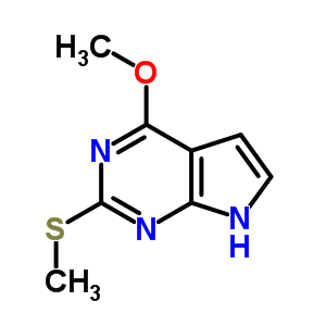 4-Methoxy-2-methylsulfanyl-7h-pyrrolo(2,3-d)pyrimidineStructure,29877-76-7Structure 4-Methoxy-2-methylsulfanyl-7h-pyrrolo(2,3-d)pyrimidine Structure,29877-76-7Structure