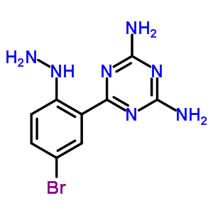 1,3,5-Triazine-2,4-diamine,6-(5-bromo-2-hydrazinylphenyl)-Structure,30101-80-5Structure 1,3,5-Triazine-2,4-diamine,6-(5-bromo-2-hydrazinylphenyl)- Structure,30101-80-5Structure